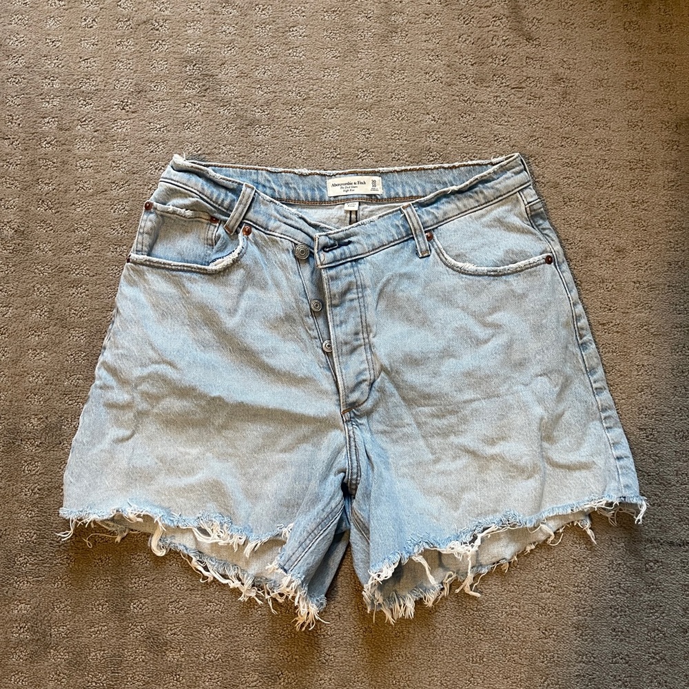 Abercombie curve love high rise crossover dad shorts